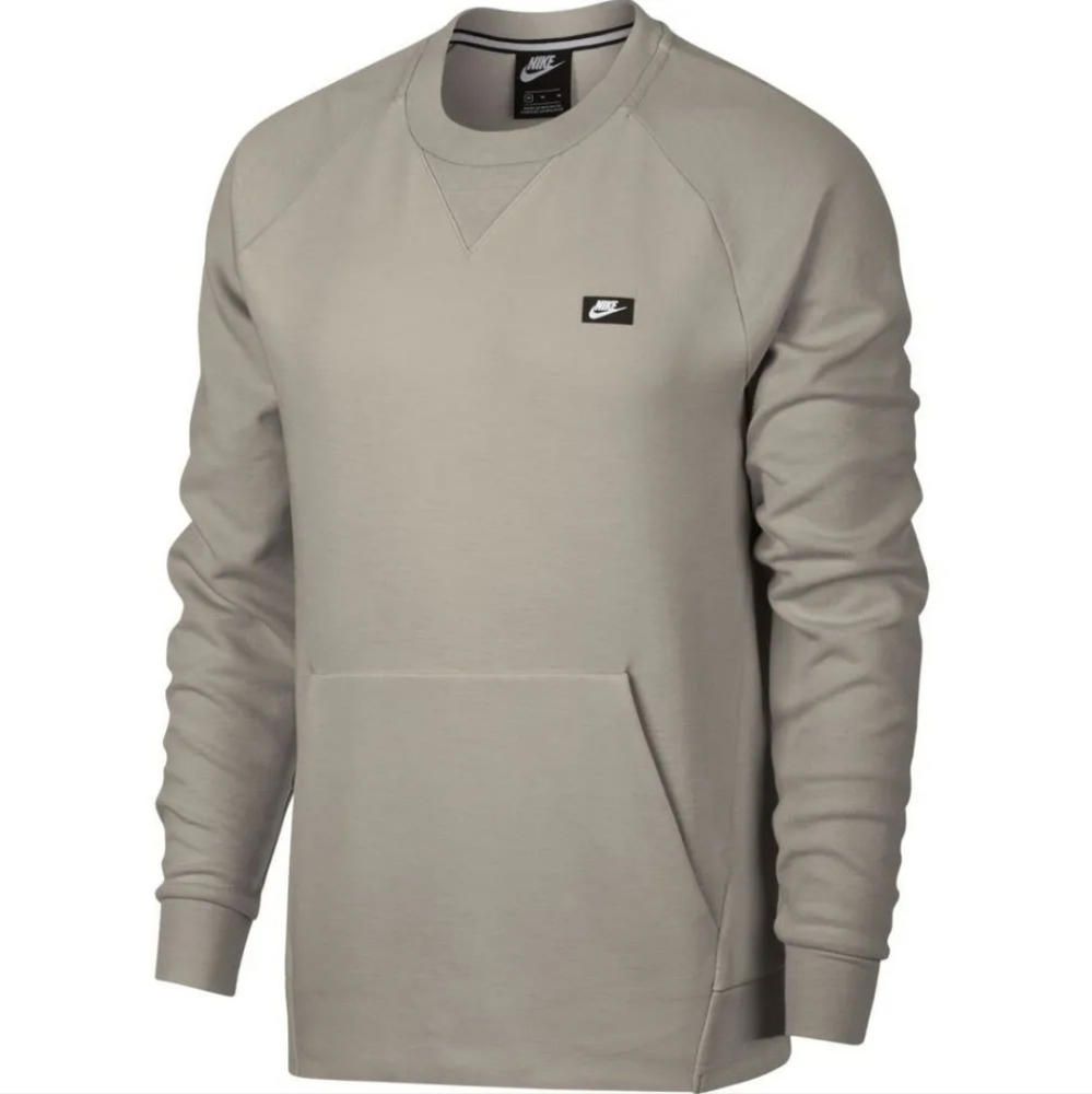 Nike Gray 1990's Tag Crewneck Sweater with Textured Fabric